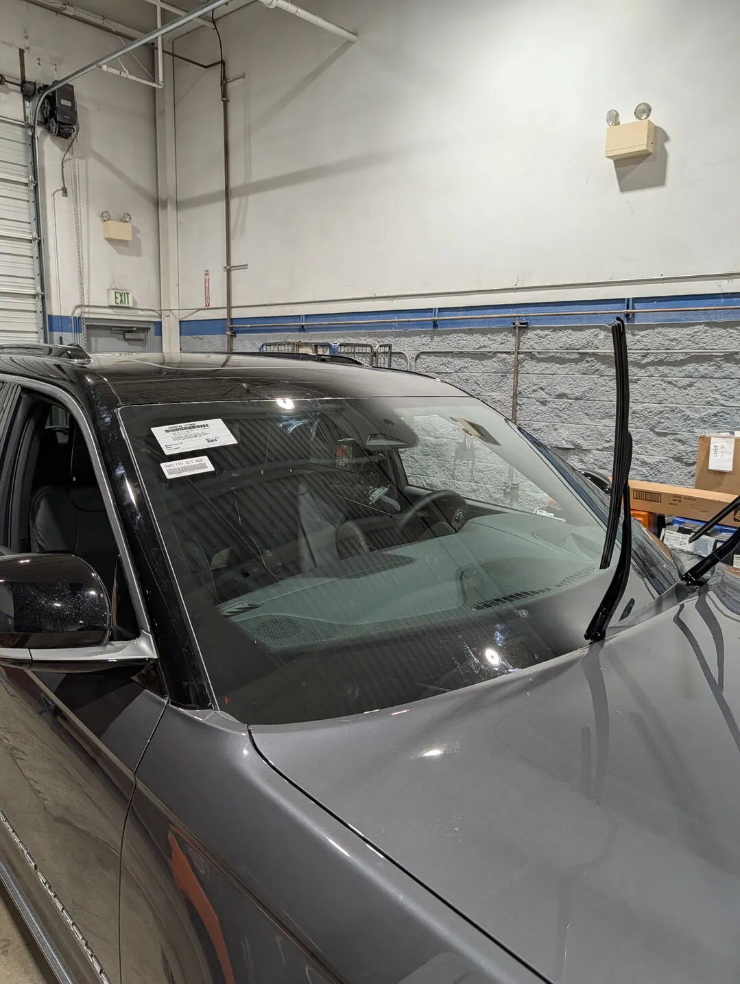 Windshield replacement close-up